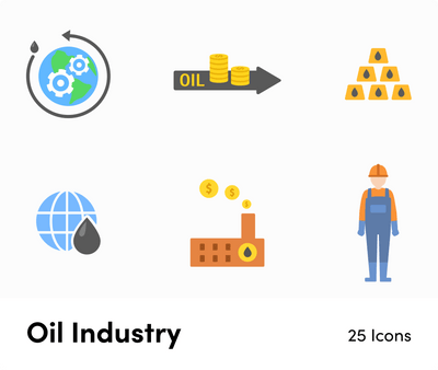 Oil Industry-Flat-Vector-Icons Icons Oil Industry Flat Vector Icons S12082104 powerpoint-template keynote-template google-slides-template infographic-template