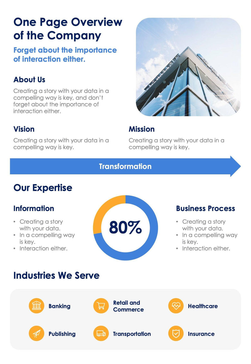One Pager Template | One Page Infographics | Infografolio