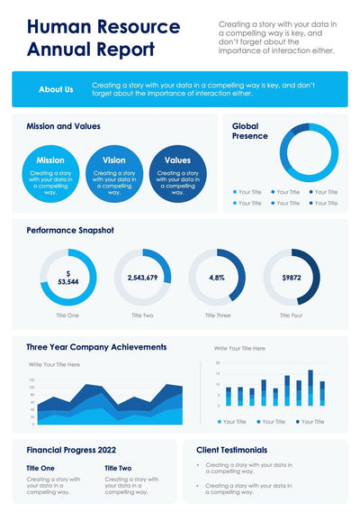 One-Pagers-Slides Infographics Human Resource Annual One Page Report Document powerpoint-template keynote-template google-slides-template infographic-template