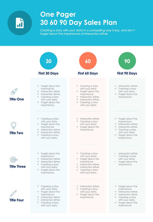 One-Pagers-Slides Infographics Three Column Day Sales Plan One Page Report Document powerpoint-template keynote-template google-slides-template infographic-template