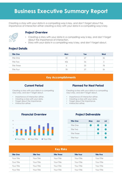 One-Pagers-Slides Slides Business Executive One Page Summary Report Document powerpoint-template keynote-template google-slides-template infographic-template