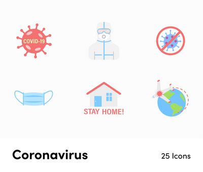 Pandemic Viruses and Flu-Flat-Vector-Icons Icons Coronavirus Flat Vector Icons S02142201 powerpoint-template keynote-template google-slides-template infographic-template