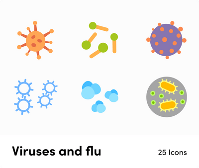 Pandemic Viruses and Flu-Flat-Vector-Icons Icons Pandemic Viruses and  Flu Flat Vector Icons S12082101 powerpoint-template keynote-template google-slides-template infographic-template