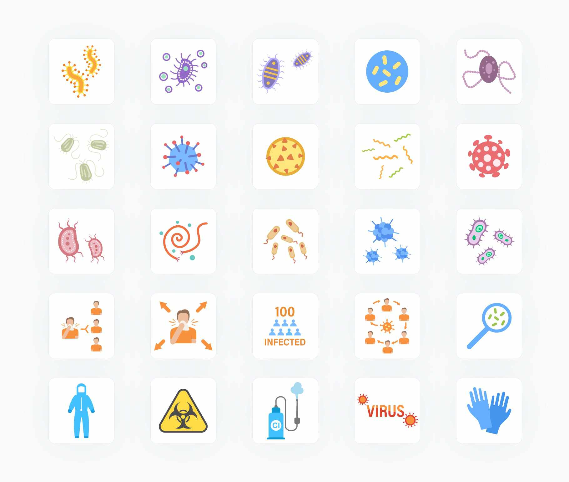 Pandemic Viruses and Flu-Flat-Vector-Icons Icons Pandemic Viruses and  Flu Flat Vector Icons S12082103 powerpoint-template keynote-template google-slides-template infographic-template