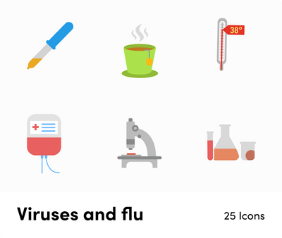 Pandemic Viruses and Flu-Flat-Vector-Icons Icons Pandemic Viruses and  Flu Flat Vector Icons S12082104 powerpoint-template keynote-template google-slides-template infographic-template