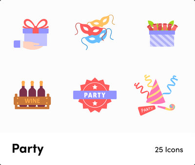 Party-Flat-Vector-Icons Icons Party Flat Vector Icons S01192202 powerpoint-template keynote-template google-slides-template infographic-template