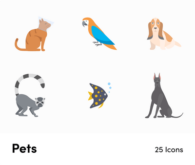 Pets-Flat-Vector-Icons Icons Pets Flat Vector Icons S01192202 powerpoint-template keynote-template google-slides-template infographic-template