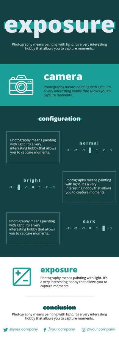 Photography-Infographics Infographics Exposure Photography Infographic Template powerpoint-template keynote-template google-slides-template infographic-template