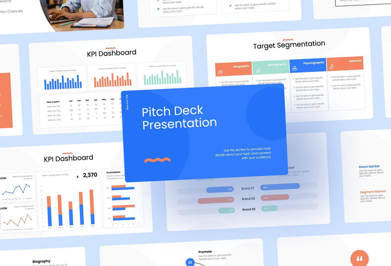 Pitch-Deck-Slides Slides Blueberry and Vermilion Professional and Minimal Presentation Pitch Deck Template S10042201 powerpoint-template keynote-template google-slides-template infographic-template