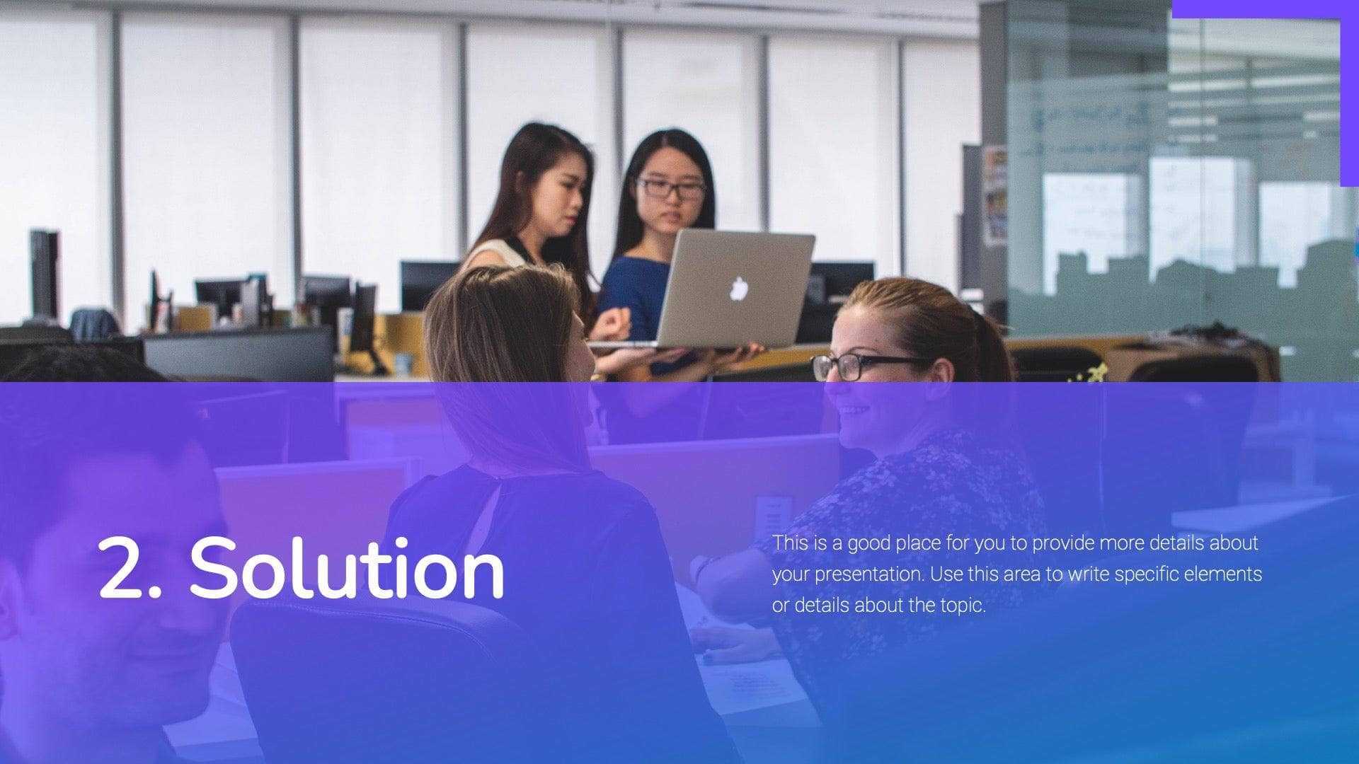 Violet and Blue Gradient and Clean Presentation Sales Deck Template S1