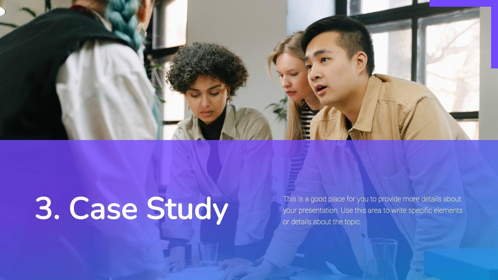 Violet and Blue Gradient and Clean Presentation Sales Deck Template S1