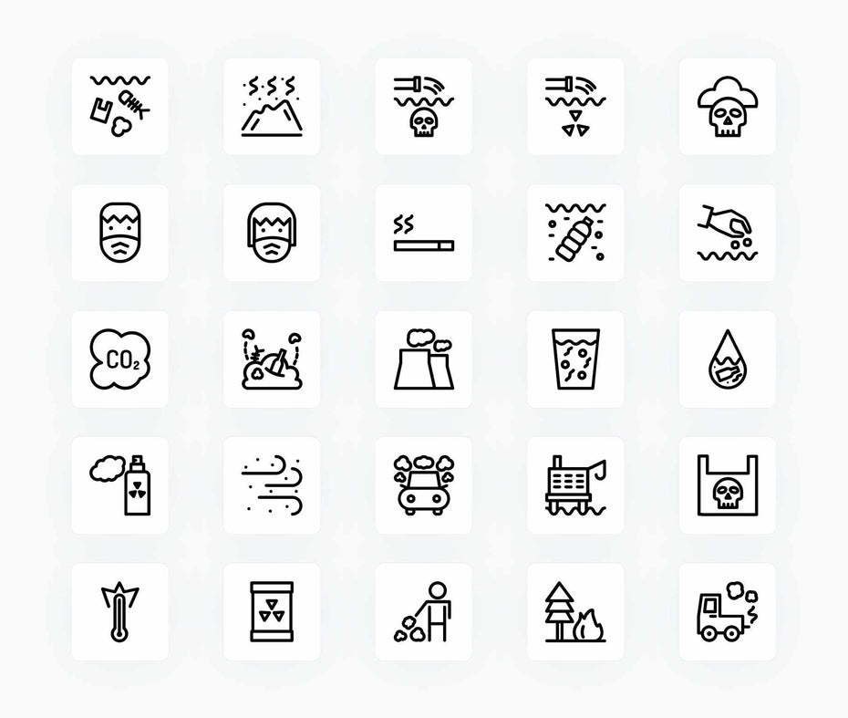 Pollution-Outline-Vector-Icons Icons Pollution Outline Vector Icons S12212101 - For Member powerpoint-template keynote-template google-slides-template infographic-template