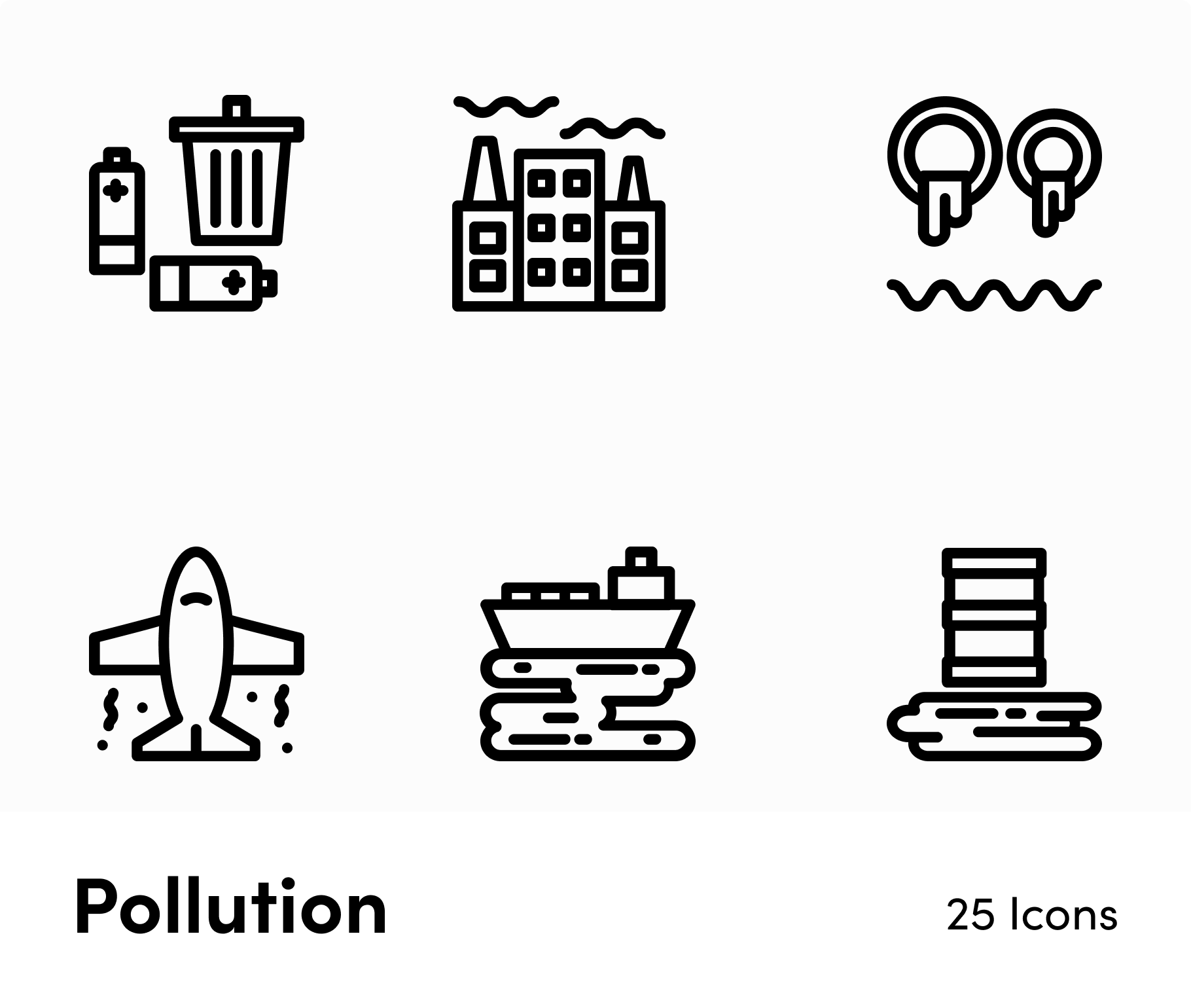 Pollution-Outline-Vector-Icons Icons Pollution Outline Vector Icons S12212102 - For Member powerpoint-template keynote-template google-slides-template infographic-template