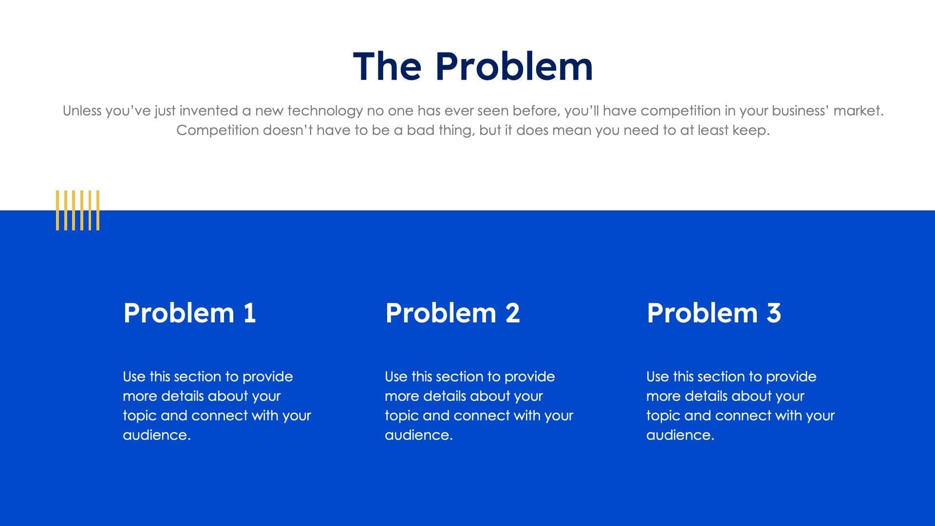 Problem Slide Template S10172202 | Infografolio