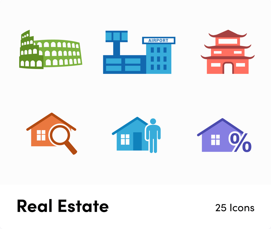 Real Estate-Flat-Vector-Icons Icons Real Estate Flat Vector Icons S12082102 powerpoint-template keynote-template google-slides-template infographic-template