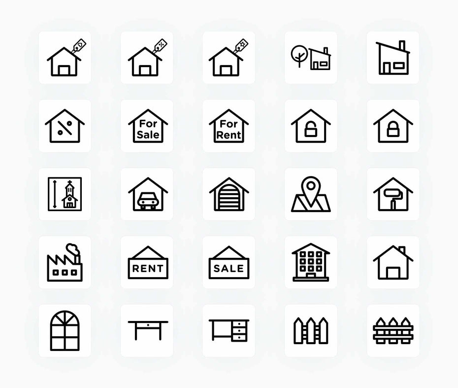 Real Estate-Outline-Vector-Icons Icons Real Estate Outline Vector Icons S12162101 powerpoint-template keynote-template google-slides-template infographic-template
