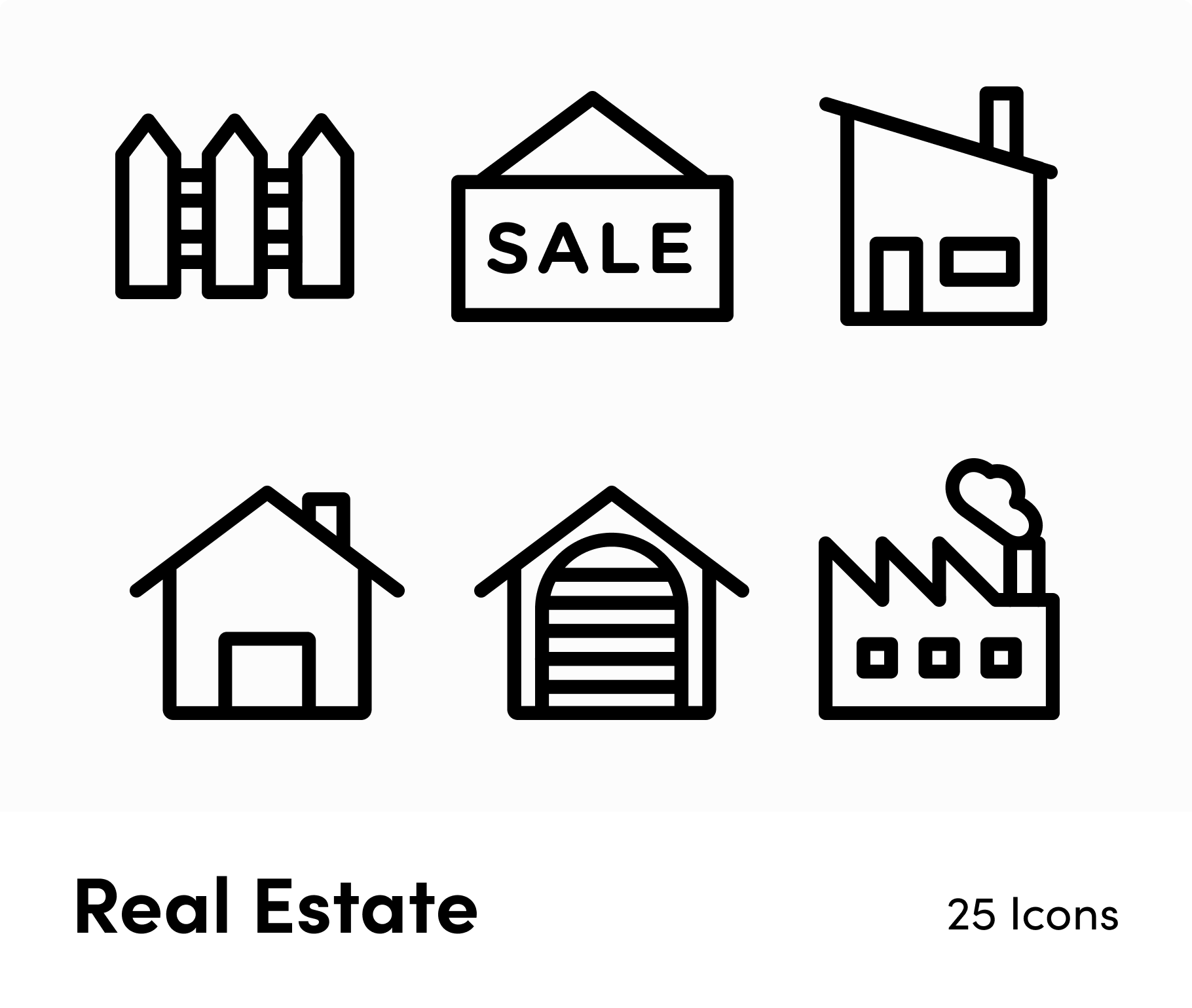 Real Estate-Outline-Vector-Icons Icons Real Estate Outline Vector Icons S12162101 powerpoint-template keynote-template google-slides-template infographic-template