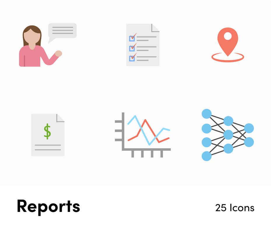 Reports-Flat-Vector-Icons Icons Reports Flat Vector Icons S12082104 powerpoint-template keynote-template google-slides-template infographic-template