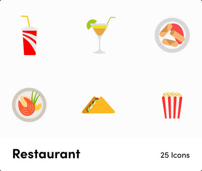 Restaurant-Flat-Vector-Icons Icons Restaurant Flat Vector Icons S12092102 powerpoint-template keynote-template google-slides-template infographic-template