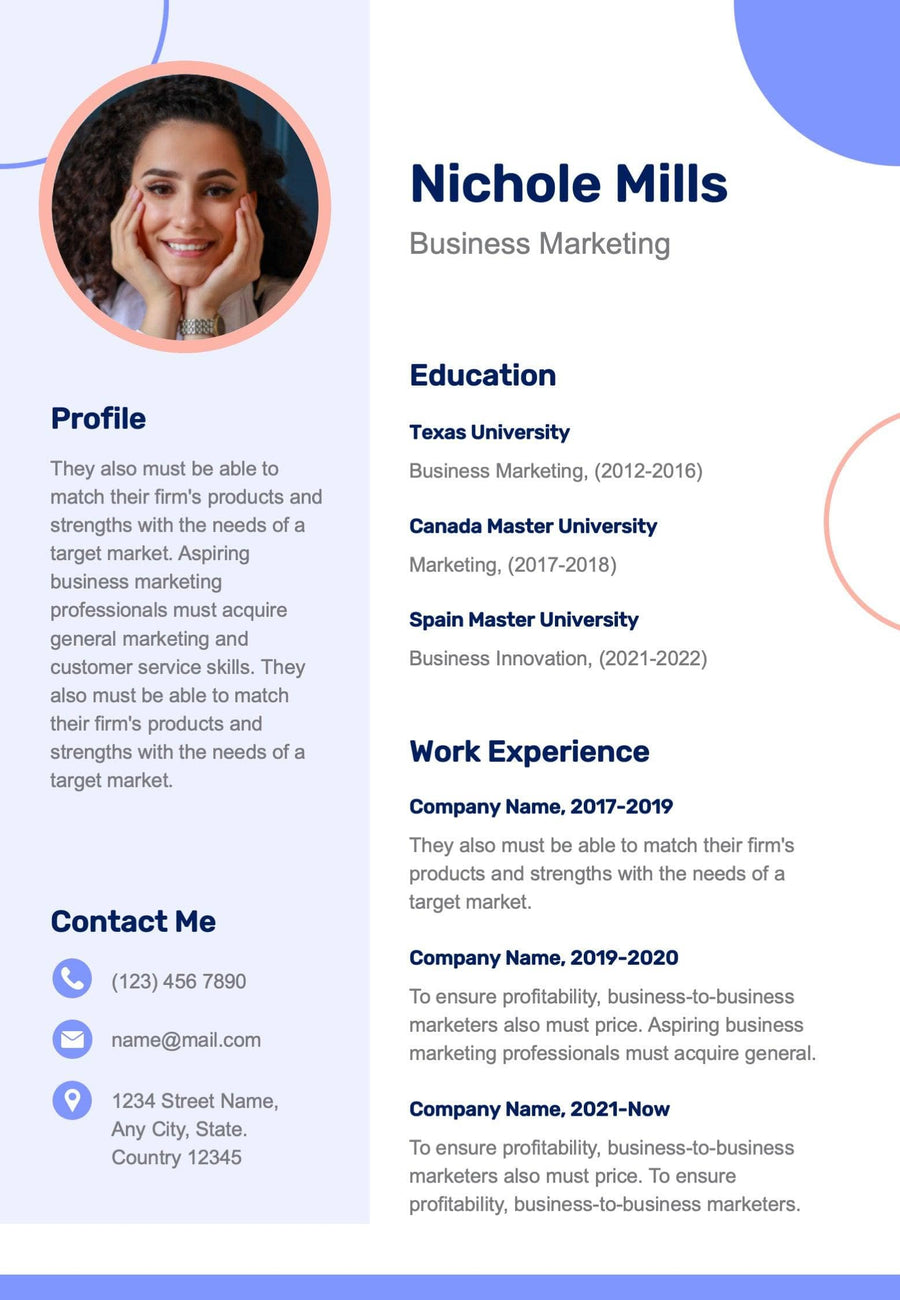 Purple and Red Simple Resume Template | Infografolio