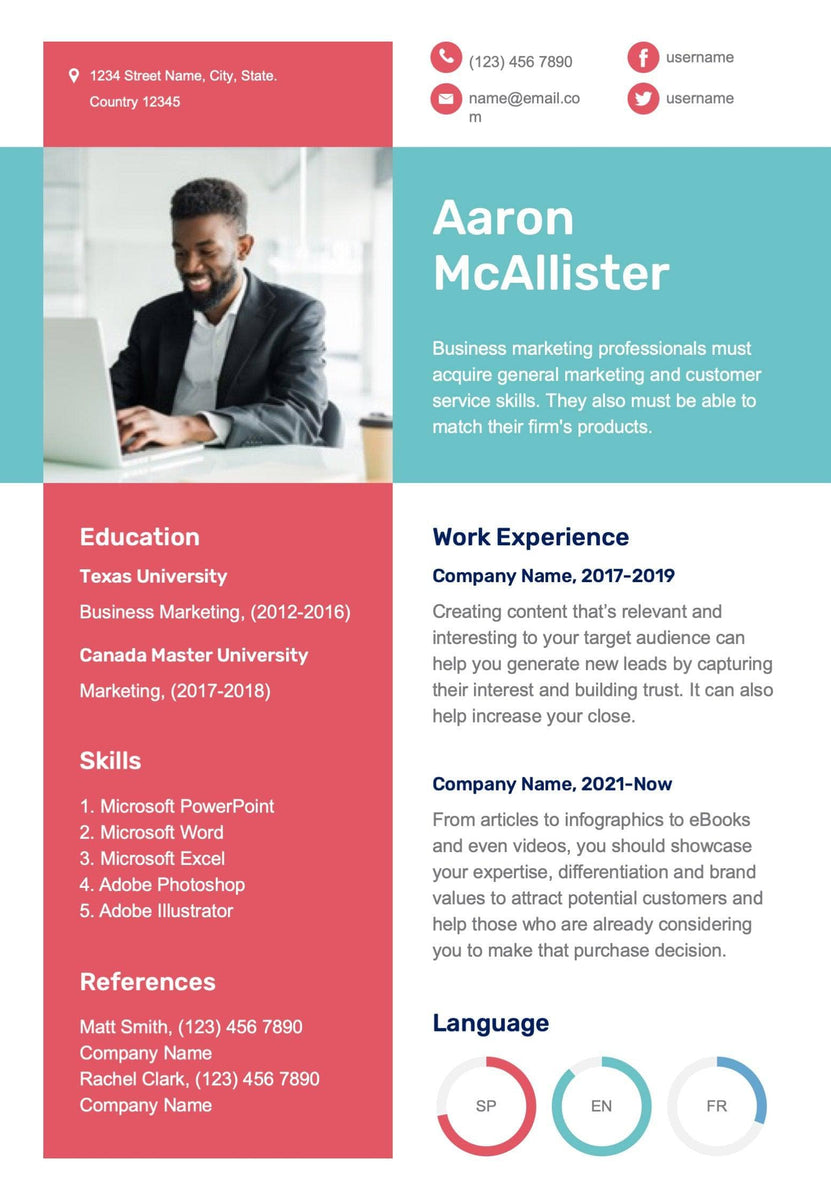 Infographic Resume Powerpoint Template