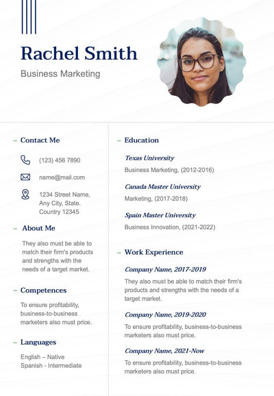 Resumes-Documents Documents White and Blue Minimalist Resume Template powerpoint-template keynote-template google-slides-template infographic-template