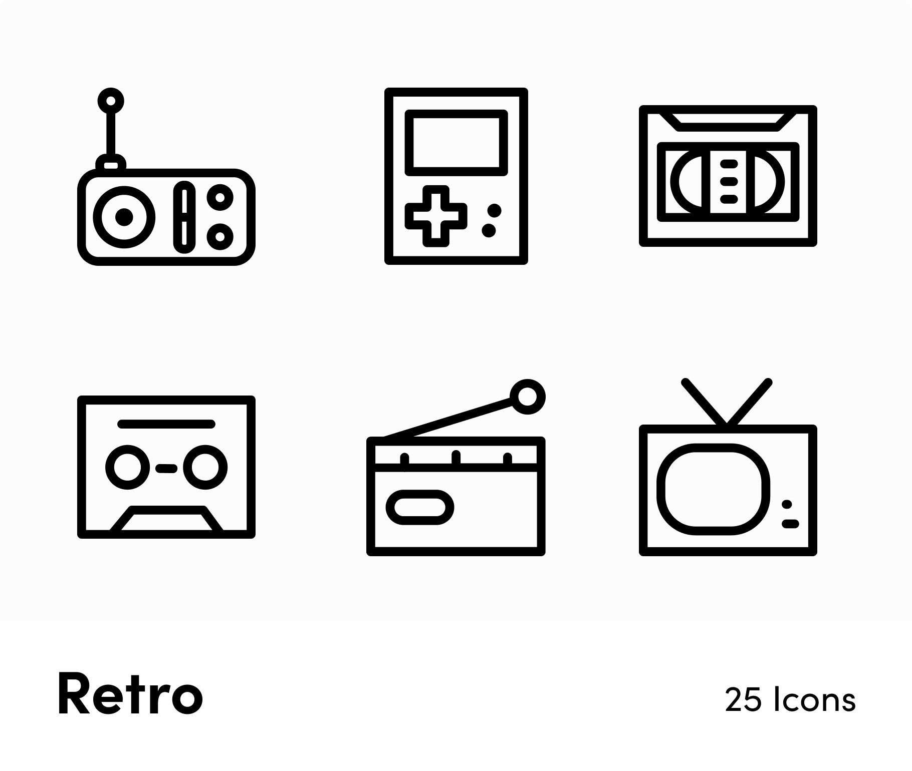 Retro-Outline-Vector-Icons Icons Retro Outline Vector Icons S12212101 powerpoint-template keynote-template google-slides-template infographic-template
