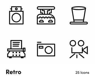 Retro-Outline-Vector-Icons Icons Retro Outline Vector Icons S12212102 powerpoint-template keynote-template google-slides-template infographic-template
