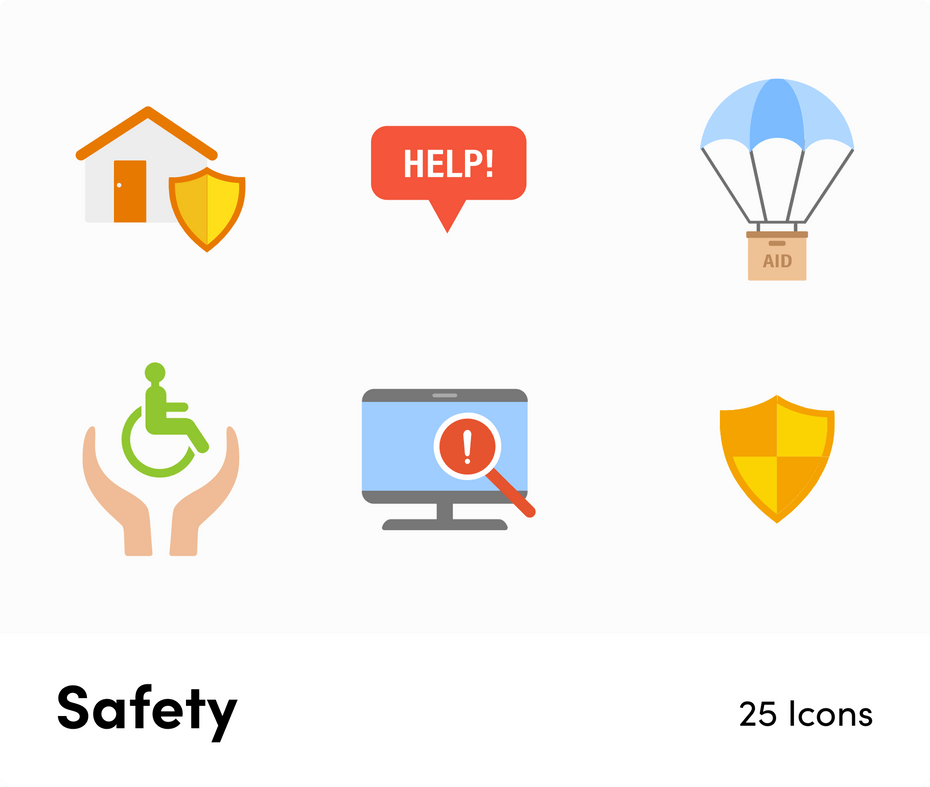 Safety -Flat -Vector-Icons Icons Safety Flat Vector Icons S12102102 powerpoint-template keynote-template google-slides-template infographic-template