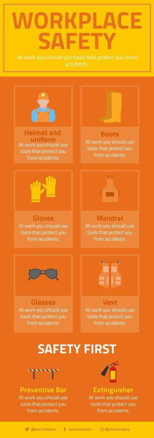 Workplace Safety Infographic Template | Infografolio