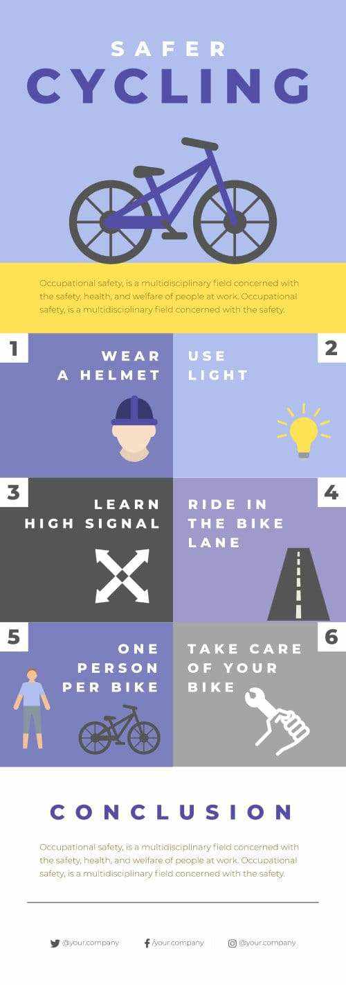 Safer Cycling Infographic Template – Infografolio