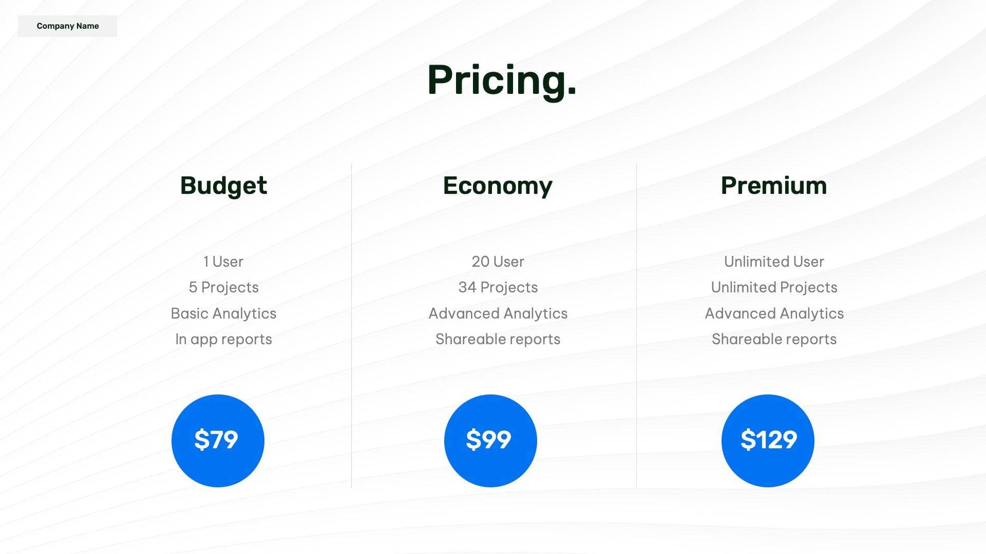 Blue Black and White Minimal and Professional Presentation Sales Deck