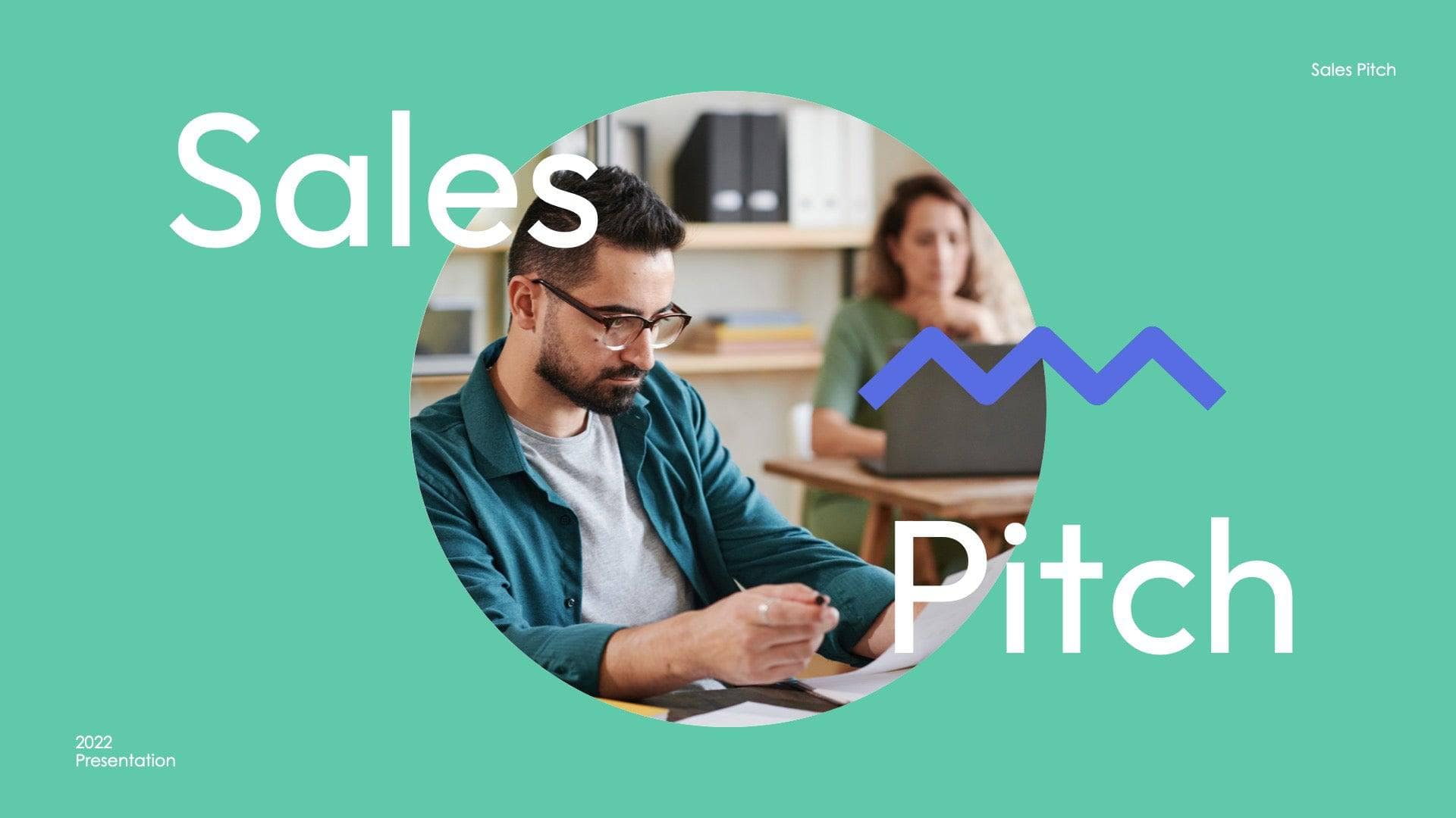 Dark Green Violet Modern and Professional Presentation Sales Deck Temp