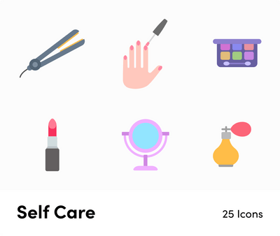 Self Care-Flat-Vector-Icons Icons Self Care Flat Vector Icons S12092103 powerpoint-template keynote-template google-slides-template infographic-template