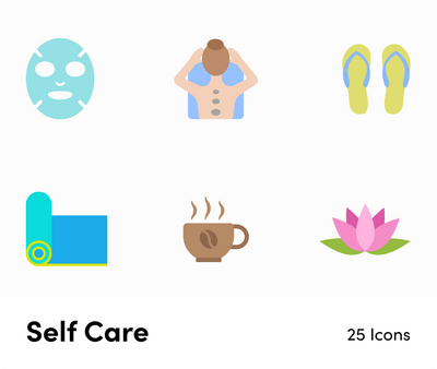 Self Care-Flat-Vector-Icons Icons Self Care Flat Vector Icons S12092104 powerpoint-template keynote-template google-slides-template infographic-template