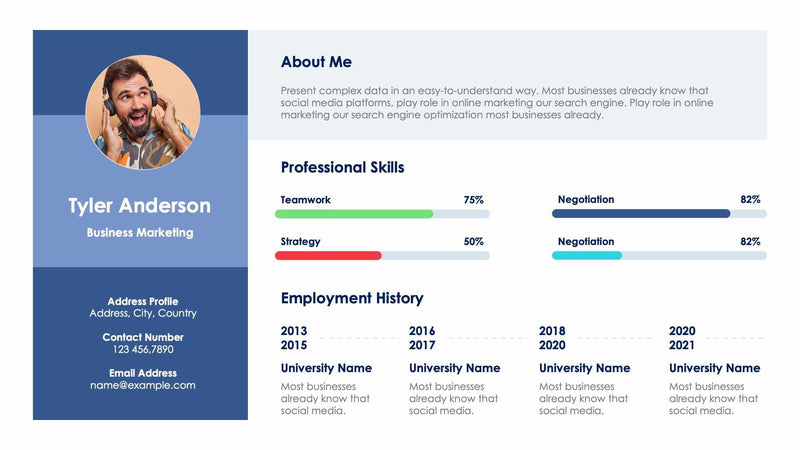 Self Introduction Slides – Infografolio