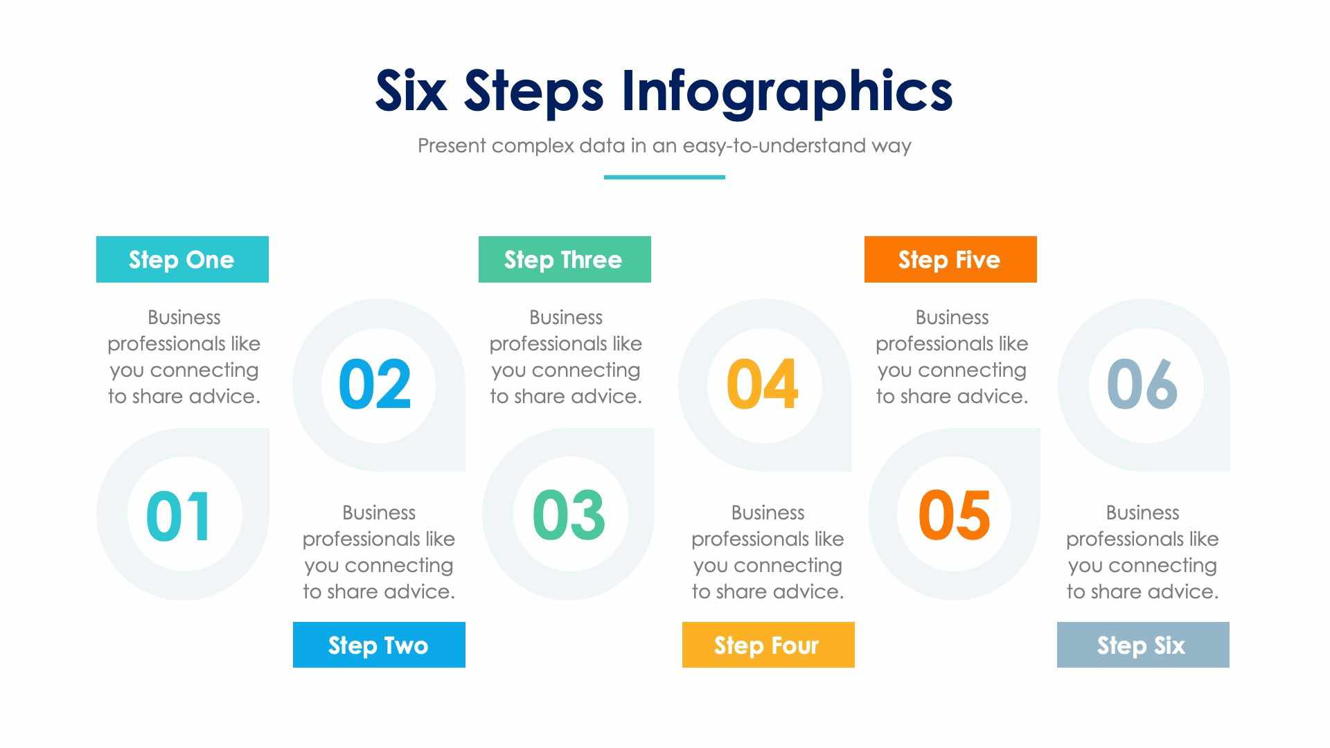 Six Steps Slide Infographic Template S02042213 | Infografolio
