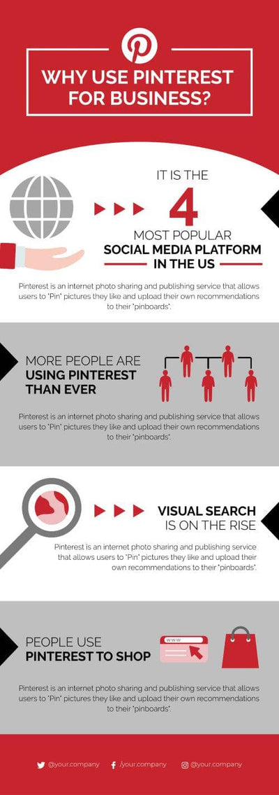 Social-Media-Infographics Infographics Why Use Pinterest For Business Social Media Infographic Template powerpoint-template keynote-template google-slides-template infographic-template