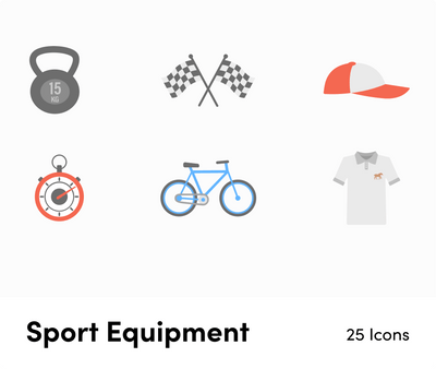 Sport Equipment-Flat-Vector-Icons Icons Sport Equipment Flat Vector Icons S01142204 powerpoint-template keynote-template google-slides-template infographic-template