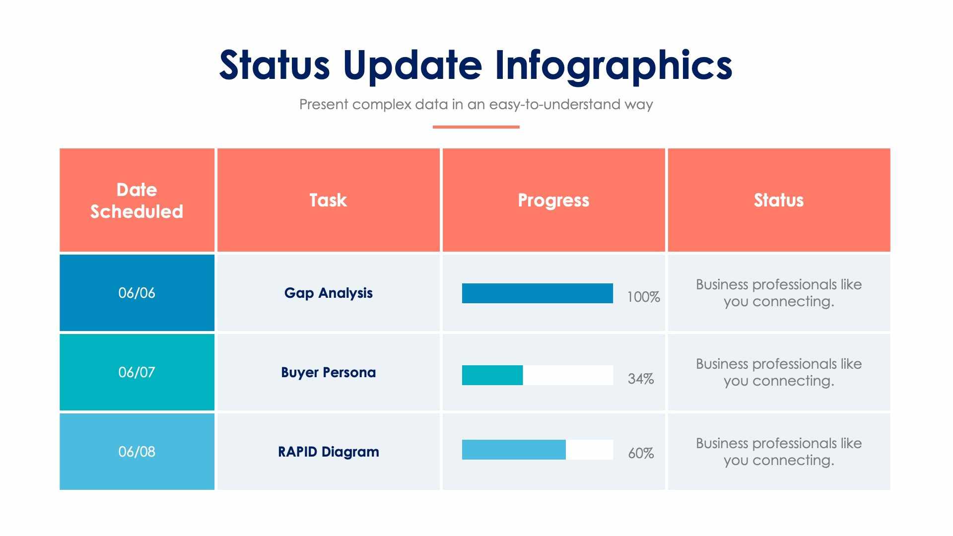 Status Update Slide Infographic Template S01102207 | Infografolio