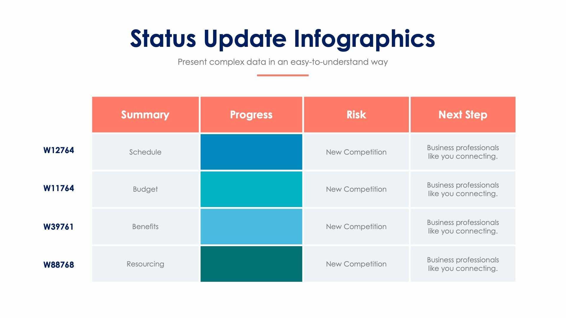 Status Update Slide Infographic Template S01102208 | Infografolio