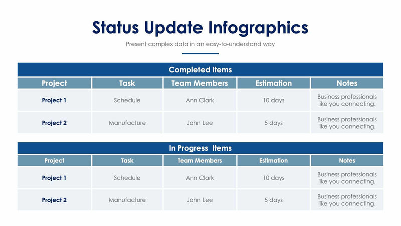 Data Update Slide Status Update-Slides | Infografolio