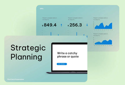 Strategic-Planning-Deck Slides Green and Blue Gradient Presentation Strategic Planning Template S12132201 powerpoint-template keynote-template google-slides-template infographic-template