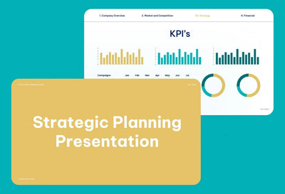 Strategic-Planning-Deck Slides Turquoise and Yellow Professional Presentation Strategic Planning Template S12132201 powerpoint-template keynote-template google-slides-template infographic-template