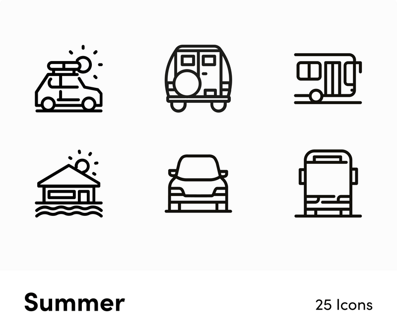 Summer-Outline-Vector-Icons Icons Summer Outline Vector Icons S12212102 powerpoint-template keynote-template google-slides-template infographic-template