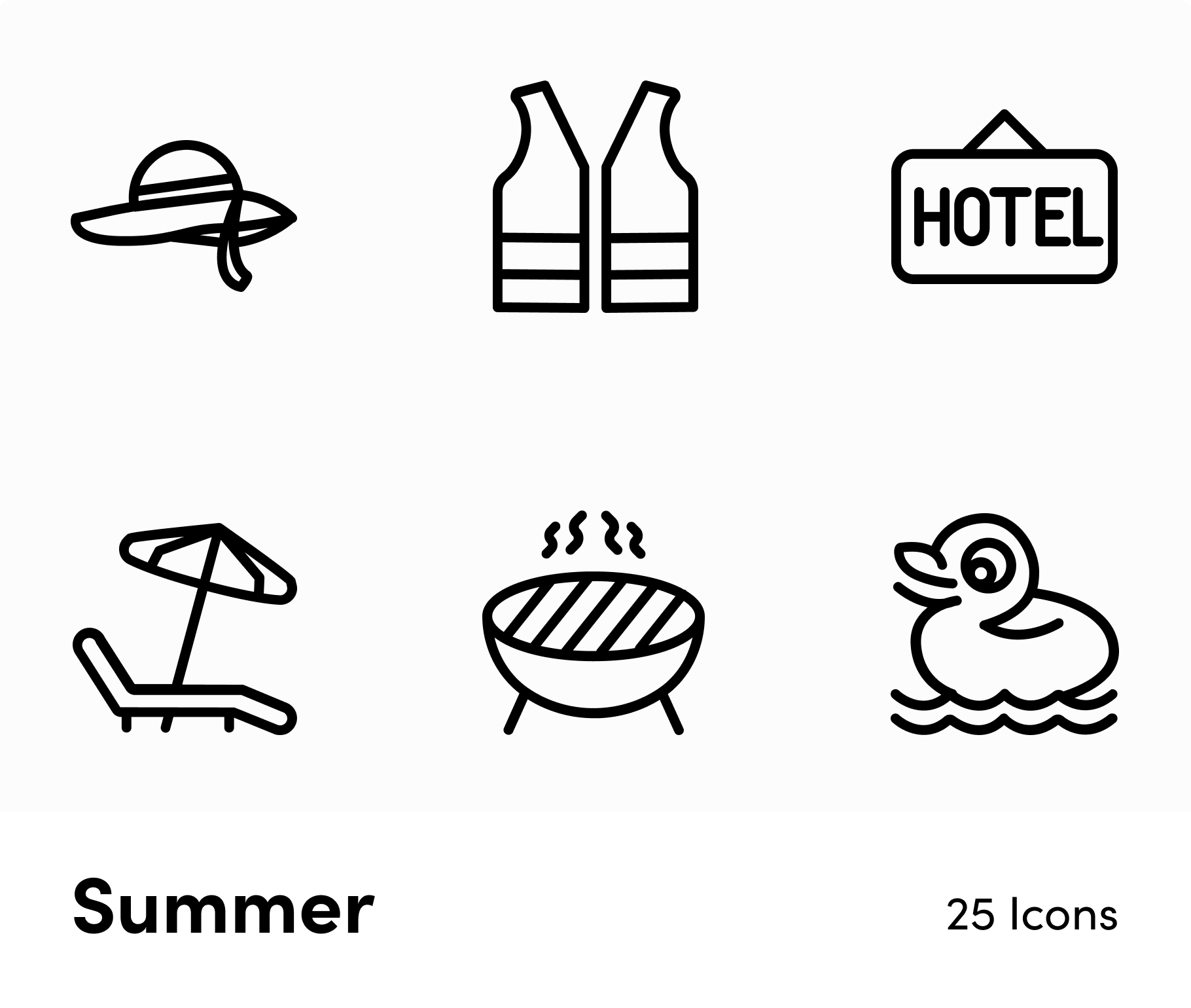 Summer-Outline-Vector-Icons Icons Summer Outline Vector Icons S12212103 powerpoint-template keynote-template google-slides-template infographic-template