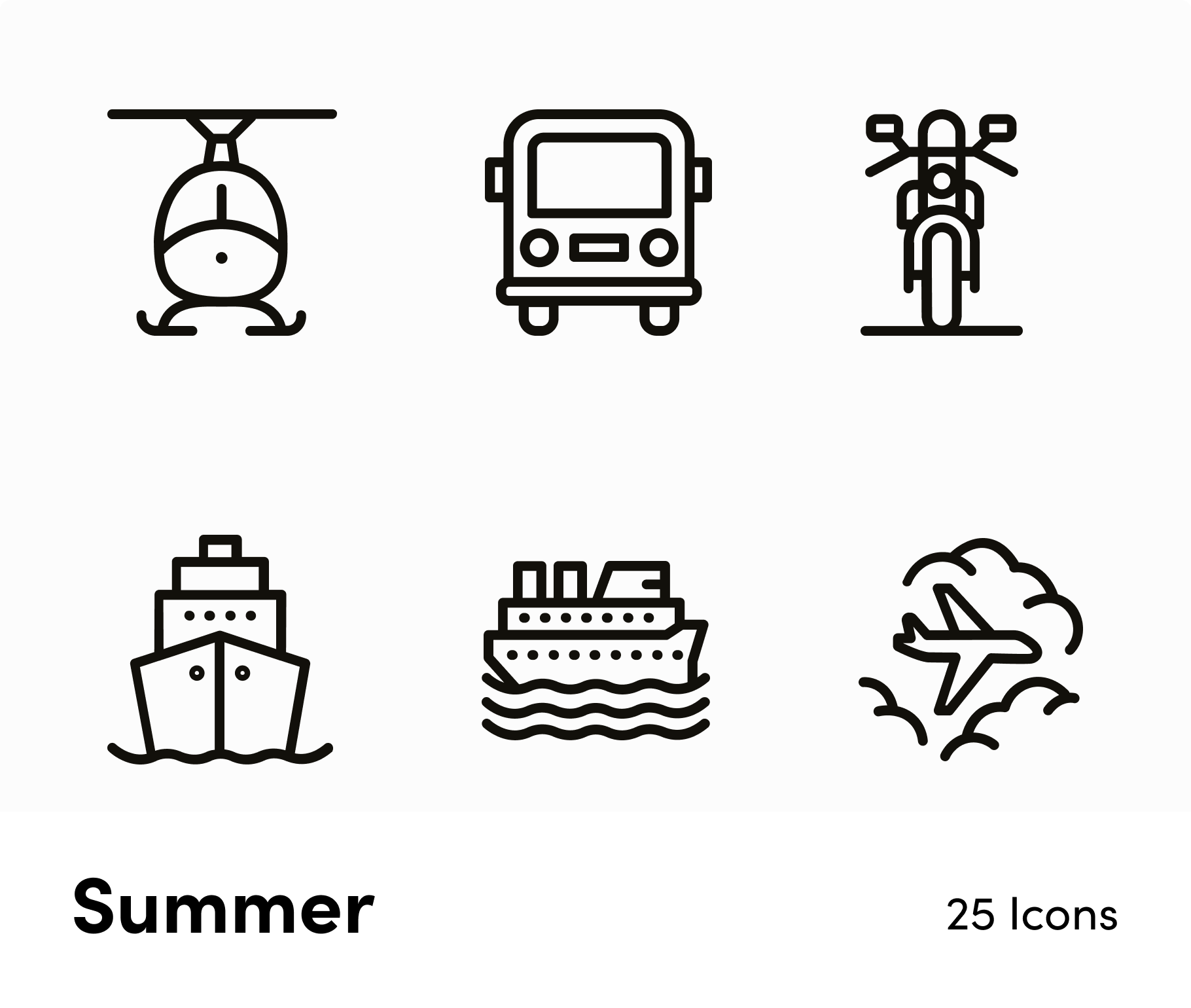 Summer-Outline-Vector-Icons Icons Summer Outline Vector Icons S12212104 powerpoint-template keynote-template google-slides-template infographic-template
