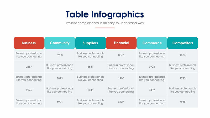 Slide Table With Icon Table-Slides | Infografolio