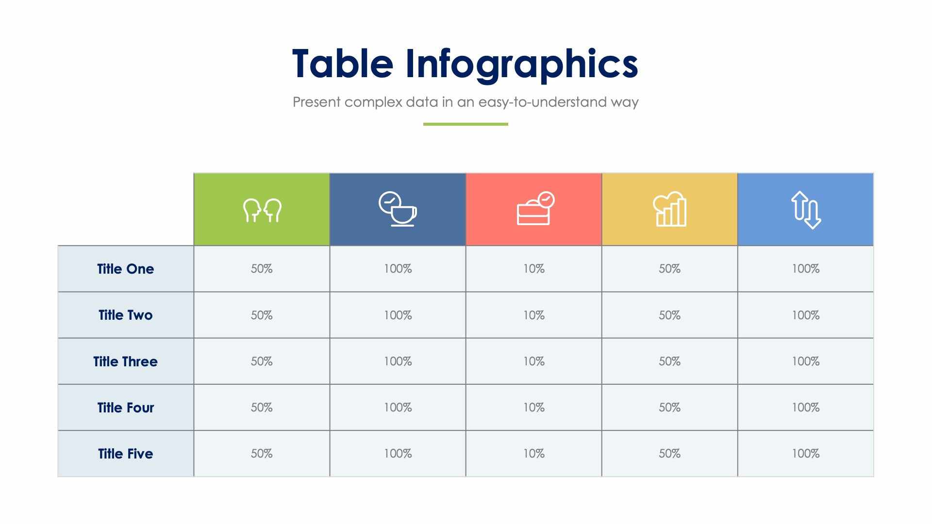 Table Infographic Ppt Template