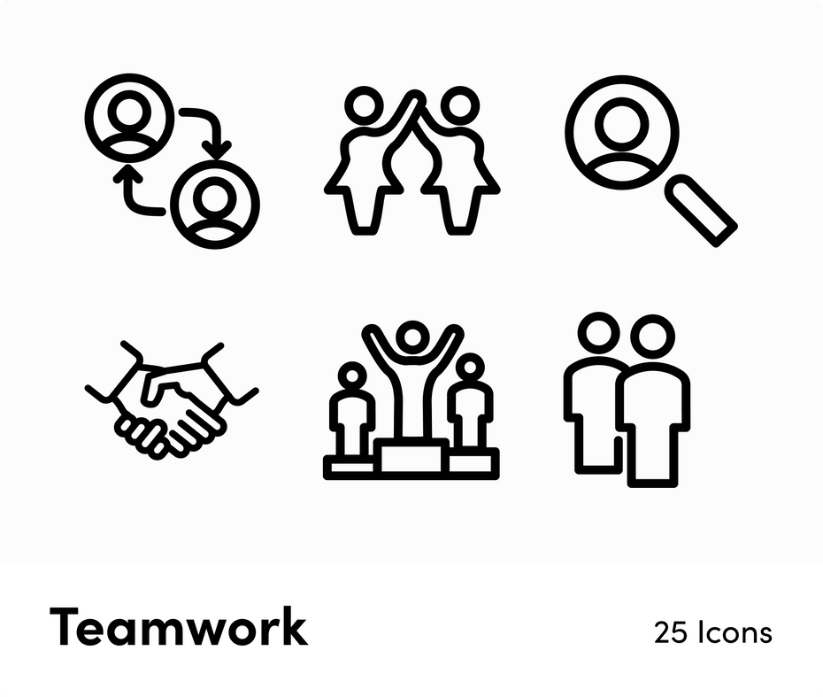 Teamwork-Outline-Vector-Icons Icons Teamwork Outline Vector Icons S12162101 powerpoint-template keynote-template google-slides-template infographic-template